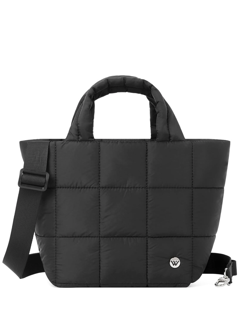 WESTBRONCO Mini Puffer Bag Quilted Crossbody Bags for Women Small Puffy Purse Nylon Shoulder Handbag with Adjustable Strap