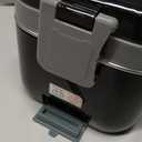 Electric Lunch Box for Adults, 2.8L Double Layer 100W Fast Heated Lunch Box, Heating Food Heater Warmer for Home Office Car Truck Use, Extra Large Lonchera Electrica Porttil 12/24V/110-230V, Black