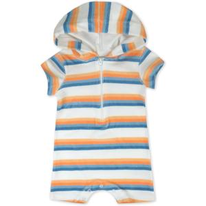 HonestBaby Baby Novelty Terry Romper for Infant, Baby Boys, Girls (3-6 Months, Sunrise Stripe)
