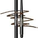 Mens Eyebrow Pencil Medium Brown, Easily Shape Define Fill Eyebrows or Facial Hair, 2 in 1 brush and ultra-thin pencil, Waterproof Smudge Proof Sweat-proof, Durable and Long Lasting (Brown) 2pcs