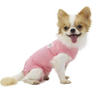 LOPHIPETS Girl Dog Shirts Pajamas - Fits 10-14 lbs - Shih Tzus, Mini Poodles, Bichons - Pink Strips/XL