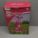 Liberry Toddler Golf Set for 1 2 3 4 Years Old, Upgraded Kids Golf Cart with Unique Shoulder Strap Design, Indoor and Outdoor Golf Toys Christmas Gift for Boys Girls (Pink)