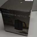 1L Electric Gooseneck Kettle, Tea Kettle for Boiling Water, Gooseneck Electric Kettle for Coffee & Tea, Fast Boiling for Pour Over, Auto Shut-Off, Boil-Dry Protection, 360° Rotational Base