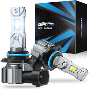 Marsauto 9005 Bulbs, 30000LM 800% Brightness 9005 HB3 Bulbs, Real 1:1 Design, HB3 Fog Lights 6000K White, 99% Compatible, 60000+ HRS Lifespan, IP68, Pack of 2