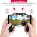 DELAM Mobile Game Controller for iPhone & Android, Pubg Mobile Controller Phone Triggers for Gaming, Gaming Grip Joystick Gamepad Shoot Aim Keys for 4.7-6.5" Phone