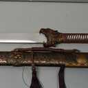 Zhmyyxgs Hand-Forging Dragon/Tiger Broadsword Dao Sharp Blue Damascus Steel Kungfu