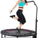 Rebounder Trampoline for Adults, 40"/50" Foldable Spring Fitness Trampoline - 450 lbs Capacity, Quiet & Stable Indoor/Outdoor Exercise Equipment for Cardio Workout
