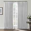  Grey White Pinch Pleated Room Darkening Curtain 102 Inches Long, Solid Thermal Insulated Memory Shaped Window Drapes for Bedroom,2 Panels