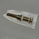 Bathroom Sink Drain, Without Overflow, Pop up Sink Drain Stopper with Strainer Plug for Vessel Sink Lavatory Vanity, SUS 304 Stainless Steel, Brushed Gold