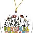Physical Therapist Christmas Ornament - Physical Therapy Appreciation Week Gifts Bulk for Women Men, Thank You Gift for PT Assistant PTA Staffs Employees (Mr04)