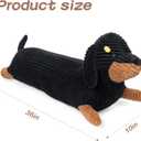 Dachshund Stuffed Animal 36 in Black, Weiner Dog Stuffed Animal Long Body Pillow, Cute Funny Large Dachshund Toys Plush Decor Ideal Gift for Kids and Adults