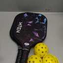 Pickleball Paddles, USAPA Approved Fiberglass Surface Pickleball Set with Pickleball Rackets, Pickleball Paddles Set for Men Women (Black*2)