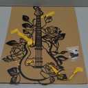 YATEASLU Rose Guitar Wall Art  Exquisite Music Wall Art for Home Decor, Perfect Room Decor and Guitar Decor, Durable Metal Wall Sculpture for Indoor and Outdoor Use, Ideal Gift for Music Lovers (16.7"L x 10.6"W)