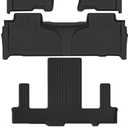 Tesson Floor Mats Trunk Mat for Chevy Tahoe/GMC Yukon/Yukon Denali 2021-2025 2026 7 Seat(NOT for Yukon XL),All Weather Protection Accessories Custom Full Set Liner TPE Winter Car Floor Mat
