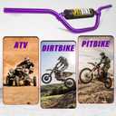 7/8" Pit Bike Handlebars with Foam Pad – Motorcycle Handlebars for CRF YZF KXF KLX RMZ DRZ Dirt Bikes, ATV, Quad, E-Bike Mods,T6 Aluminum 7/8 Motorcycle Handlebar Upgrade (Purple)