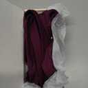 YEOREO Racerback Sports Bras for Women Padded Medium Impact Dafnien Seamless Yoga Workout Crop Tops (X-Small, Black Cherry)