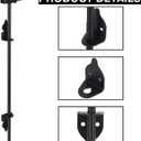 18" Cane Bolt Heavy-Duty Drop Rod for Gate, Gate Ground Latch for Wooden Fences Metal Gates Doors, Metal Gates Doors Stopper for Gate Ground, Wrought Iron Gate Latches, Black Finish(1 Pack)