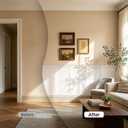 WADILE Premade Board and Batten Wall Panel Kit | Paintable PS Wall Moulding Kit, 12 Slats, 3 Decorative Edge Trims, Decorative Wall Panels, Living Room Bedroom Hallway