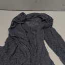 SHU-SHI Womens Sheer 3/4 Sleeve Shrug Lightweight Mesh Knit Dressy Summer Cover Up, Open Front or Tie (One Size, Gunmetal)