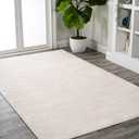 JONATHAN Y Haze Solid Low-Pile Ivory Indoor Area Rug 3x5, Coastal,Bohemian,Minimalist,Classic, Easy-Cleaning for Living Room,Bedroom,Kitchen,Pet Friendly,Non-Shedding (SEU100D-3)