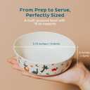 Nook Theory 4 Pack Bamboo Bowls - 18 Oz Reusable Toddler and Kids Bowl, Dishwasher Safe - Not Microwavable Bamboo Dishes (Dino)