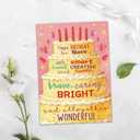4 x Niece Birthday Card – Sweet and Loving Birthday Card from Aunt or Uncle