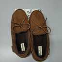 Dearfoams Men's Indoor Outdoor Breathable Pierce Moccasin Slipper (7-8)
