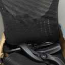 Sweetcrispy Office Computer Desk Chair, Ergonomic High-Back Mesh Rolling Work Chairs with Wheels and Adjustable Headrests, Comfortable Lumbar Support, Comfy Flip-up Arms for Home, Bedroom, Study,Black