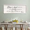 Surfapans Bless the Food Before Us Wall Decor, 32"X12", White