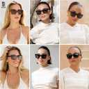 SOJOS Trendy Oversized Cateye Sunglasses Womens UV400 Designer Shades Lentes De Sol Para Mujer SJ2347