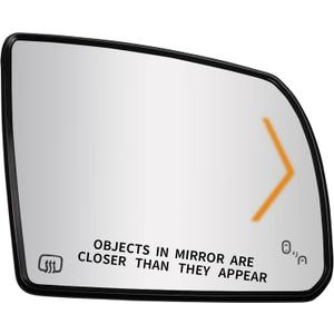 Passenger Side Mirror Replacement for 2008-2017 Toyota Sequoia, 2007-2020 Toyota Tundra Mirrors Glass - Right Side Rear View Mirror with Power Heated & Signal Lamp & Blind Spot Detection
