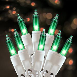 Green Christmas Lights 100 Count St Patricks Day Decorations String Lights with White Wire for Outdoor Indoor Christmas,Wedding Decorations Halloween Decor,UL Certified (21feet) (21ft)