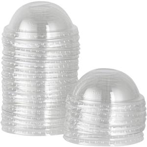 LIDS ONLY: Dome-Shaped Lids, 50 Transparent Plastic Lids For 12 Ounce Coppetta To Go Cups - Cups Sold Separately, Disposable, Clear Plastic Dessert Cups Lids, For Dessert Takeaways- Restaurantware