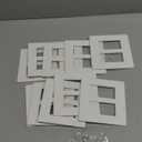 BESTTEN 2 Gang Screwless Wall Plate, 10 Pack, USWP4 Off White Series, Decorative Outlet Cover, H4.69 x W4.73, Light Switch Cover, Double Gang Receptacle Face Plate