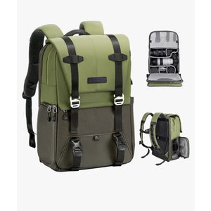 K&F Concept Camera Backpack, Camera Bags for Photographers Large Capacity Camera Case with Raincover,15-15.6 Inch Laptop Compartment Compatible for Canon/Nikon/Sony/DJI Mavic Drone(Backpack 20L)