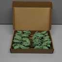 Maysing 20 Pcs Christmas Velvet Poinsettia Flowers Ornaments 6.3Inch Glitter Artificial Magnolia Flower Christmas Tree Ornament with Stem for Xmas Tree Decorations Wedding Decor Suppliy (Forest Green)