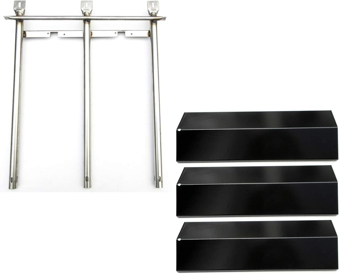 Direct Store Parts Kit DG199 Replacement for Sonoma CGR27, CGR27LP, CGR30, CGR30LP Gas Grill Burners 17 3/4" x 18 1/2" & Porcelain Steel Heat Plate 15 3/16" x 5 7/16"