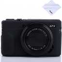 G7X Mark II Case G7X Mark III Case G7X Camera Silicone Case Ultra-Thin Lightweight Rubber Soft Silicone Case Bag Cover for Canon PowerShot G7X G7X Mark II G7X Mark III + Microfiber Cloth (Black)