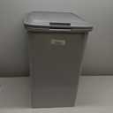 IRIS USA Dog Food Storage Container with Wheels, Airtight Lid, 2-Cup Scoop, Up to 30 Pounds Pet Food Storage, Built in Scoop Storage in Lid, Versatile Pet Food Bin, Portable, BPA Free, Gray/Dark Gray