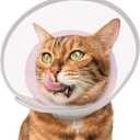 Cat Cone Collar Soft: Comfortable Waterproof Mesh Recovery Cone After Surgery to Stop Licking and Scratch, Alternative to Plastic Elizabeth Head/Neck Cone(Pink, M)