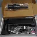 Vessel Sink Faucet Waterfall Bathroom Faucet Matte Black Stainless Steel Tall Single Handle One Hole Deck Mount Bowl Vanity Sink Faucet with Pop-up Drain Stopper