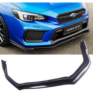 MUCO New Front Bumper Lips Compatible with Subaru WRX STI Sedan 15 16 17 18 19 20 21 22 Car Front Spoiler-Carbon Fiber Look Sport Front Lip - 3pcs