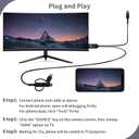 Universal 3-in-1 HDMI Mirroring Cable (6.6FT), Lightning/Micro USB/USB C to HDMI Adapter for All iPhone, Android Phones, iPad, Support 2K 60Hz 1080P Mirroring to Projector/Monitor/TV