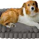 BALANCE Calming Dog Bed for Large Sized Dogs, 36 Inches Oval Washable Pet Bed with Sides, Orthopedic Pet Couch Sofa with Non-Slip Bottom, Gray