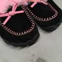 BARERUN Womens Moccasin Snow Boots Warm Winter Boots Ankle Boots for Women Outdoor Fur Lined Womens Shoes Slippers (7, Pink)