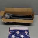 Yeesun Flag Pole for House with 3x5 American Flag, 6 FT Wall Mount with Bracket for Home Porch, Outdoor Deco Residential or Commerical Tangle Free Flag Pole Kit (Black)