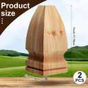 Geetery 2 Pcs 3'' x 3'' x 7'' Wood Gothic Post Cap, Wood Finial, Fence Topper with Screw, Unfinished Decorative Newel Post Cap, Cedar Finial for Indoor Stair Outdoor Fences Mailboxes Decks