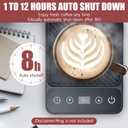 Mug Warmer - Electric Coffee Mug Warmer with Timer,Coffee Cup Warmer for Desk Auto Shut Off,Smart 6-Temperature Control, Coffee Accessories for Coffee Lovers, Black