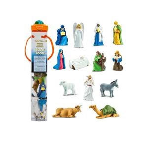 Safari Ltd. Nativity Super TOOB - 13 Hand-Painted Figurines including Mary, Joseph, Baby Jesus, Angel Gabriel, Shepherds, Animals, & 3 Wise Men - Educational Toy For Boys, Girls & Kids Ages 3+