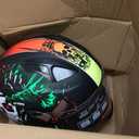 DOT Approved Full Face Modular Flip-Up Dual Visor Motorcycle Helmet for Adult Men Women, Lightweight ABS Shell & Ventilated, Street Bike ATV (Skull, Small)